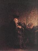 REMBRANDT Harmenszoon van Rijn Self-portrait as a Young Man painting